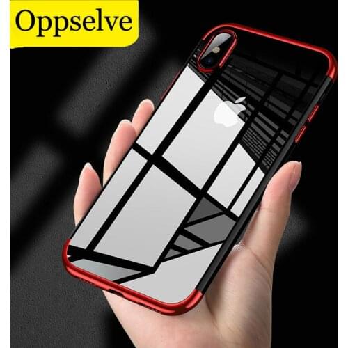 Luxury Plating Case For iPhone X XS Max XR Electroplating Slim Soft TPU Silicone Cover For iPhone 7 8 Plus 8Plus Back Shell Capa