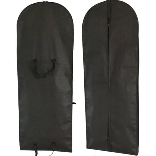 Two use Thick Non-woven Material Large Size For Wedding Evening Dresses Dust Cover Protector Bag Dustproof Print Logo Zipper