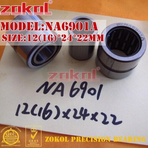 ZOKOL NA6901 A NA6901A Entity ferrule needle roller bearing 12*24*22mm RNA6901A 16*24*22mm