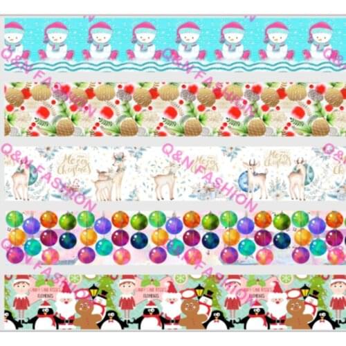 Q&N ribbon 50Yards 16mm 22mm 25mm 38mm 75mm Christams Grosgrain/FOE Ribbons for DIY Bow Craft Wedding Christmas Party Decoration