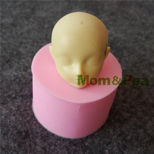 Mom&Pea 1186 Free Shipping Head Silicone Mold Cake Decoration Fondant Cake 3D Mold Food Grade