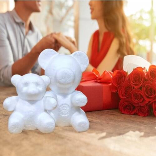 Teddy Bear dog Love of Roses Valentines Day Present Diy Handmade Wedding Bridal Accessories Clearance Foam Mould Wholesale