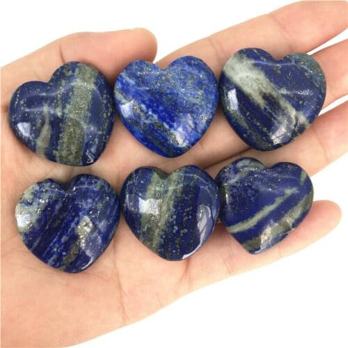 Wholesale 1pc Natural Lapis Lazuli Heart Shaped Quartz Crystal Hand-polished Healing Decor Natural Quartz Crystals