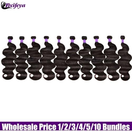 Wholesale Body Wave Bundle Deals Brazilian Hair Wave Bundles Recifeya 100% Remy Human Hair Natural Color Can be Dyed 8-28 Inch