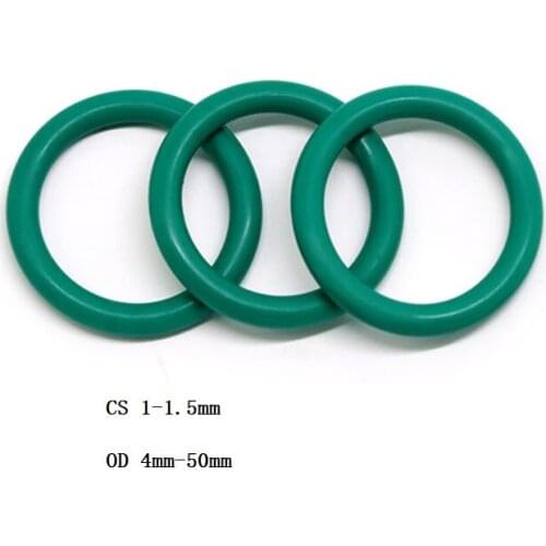 FKM O-Ring Rubber Seal Washer Green O Ring OD 4 mm - 70 mm WD 1 mm - 3.1 mm