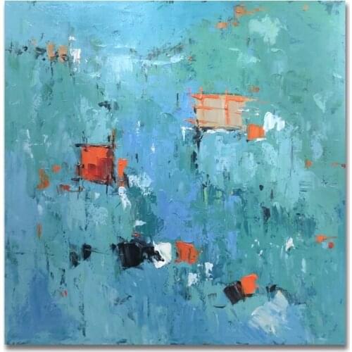 Hand painted oil painting square canvas abstract drawing home decorations for living room art Other Paintings cuadro