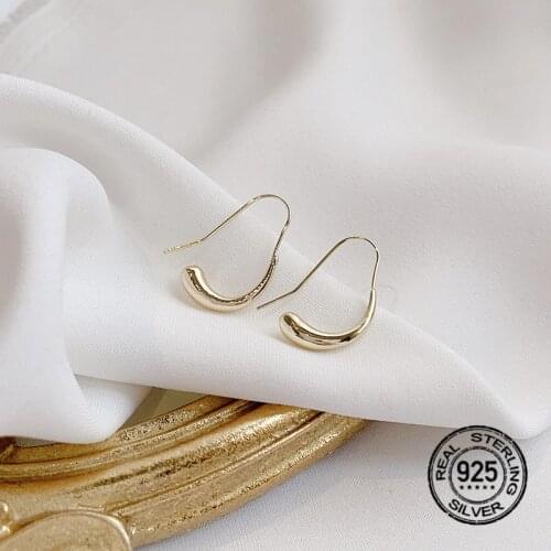 Stud Earrings For Women 925 Sterling Silver Gold New Trendy Luxury High Quality Korean Fashion Female Gift Party Jewelry INEFFA