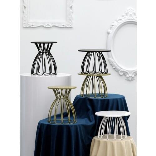 Wedding wrought iron cake stand skirt-shaped cake tray dessert table bakery creative dessert display stand shooting props