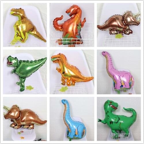 10pcs Mini Dinosaur Foil Balloon Boys Animal Balloons Childrens Dinosaur Birthday Party Jurassic Decorations Balloon