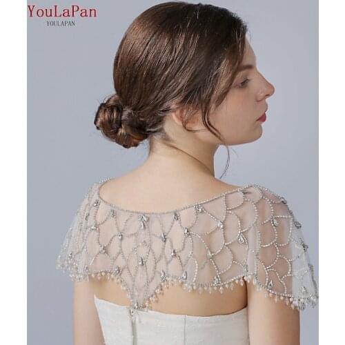 YouLaPan G14 Wedding Bolero luxury Short Beading Applique Crystal Wedding Wrap Jacket for Evening Prom Fashion Women Accessories
