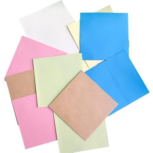 10PCS square rainbow color candy Envelope colorful Tool Greeting Card for letters love stripe DIY Gift 10cm