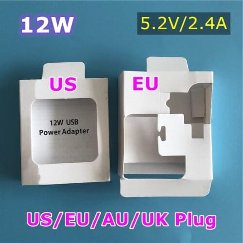 10pcs/lot 2.4A Fast Charging 12W USB Power Adapter US EU UK Plug Phone Travel Home Charger For i11 6s 7 8 plus XS Max AC Charger