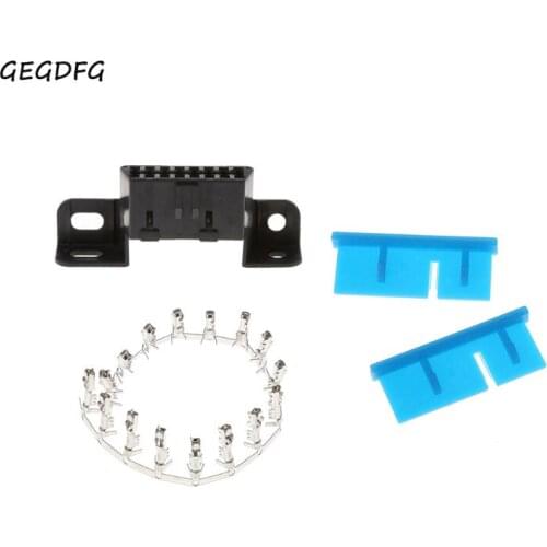 16 Pin Female Wire Sockets Connector OBDII Car Auto Adapter OBD2 Universal