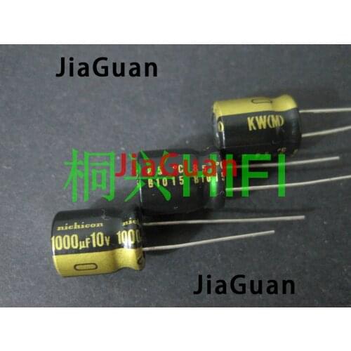20pcs NICHICON KW 10v1000uf 10x12.5MM audio electrolytic capacitor 1000uF/10v kw 85 degrees FW upgrade version 1000uf 10v