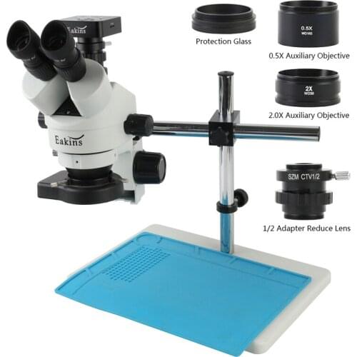 3.5-90X Simul-Focal Zoom 34MP HDMI USB Industrial Digital Video Camera Trinocular Stereo Microscope For PCB Solderin Repair Set