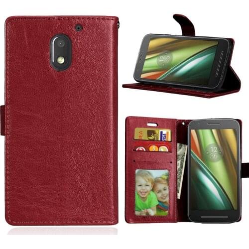 50pcs/lot free shipping Book Style Stand PU Leather +TPU Wallet Case for MOTO G4/G4 Plus/G4 Play/E3/Z Play/X Play