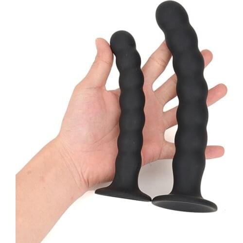 Anal Plug Prostate Massager Sex Products Vaginal Stimulator with Strong Sucker Silicone Bead Dildo Sex Toys for Man and Woman