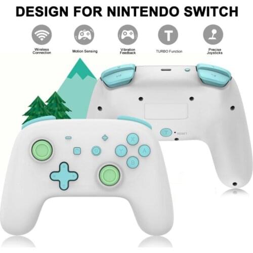 Wireless Bluetooth Gamepad For Switch Pro Ergonomic Gamepad With Gyroscope Axis Function Dual Motor Dual Vibration Function