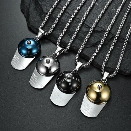 Hiphop Baseball Cap Pendant Mens Necklaces Stainless Steel Peaked Caps Neck for Athlete Sportsman Trendy Jewelry