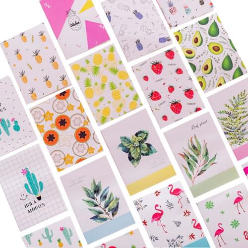 40packs/lot Fruit animal and plant painting series Notebook Six kinds Office Stationery notepad