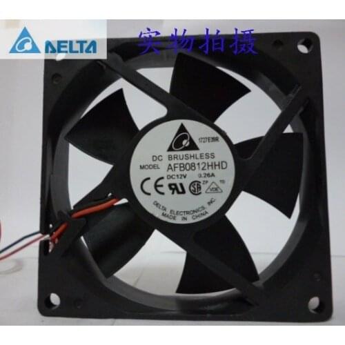 For delta AFB0812HHD 8CM 80MM 80*80*20MM 12V 0.26A 2-wire Server Inverter Cooling fan