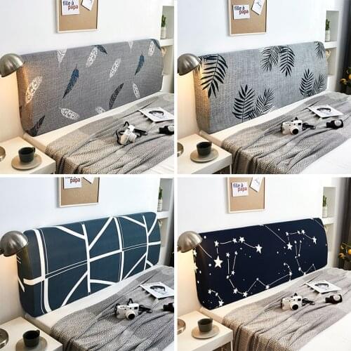 Printed Elastic All-inclusive Bed Head Cover Headboard Cover Universal Size Washable for Home Hotel Banquet Christmas Leorate