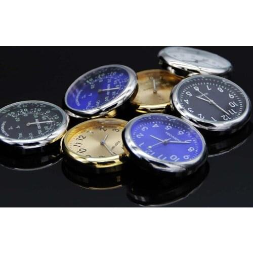 Pocket Small Mini Luminous Quartz Analog Watch Stick-On Mechanics Car Gift Auto Stick-On Ornament Car Accessories Clock Int N7L7