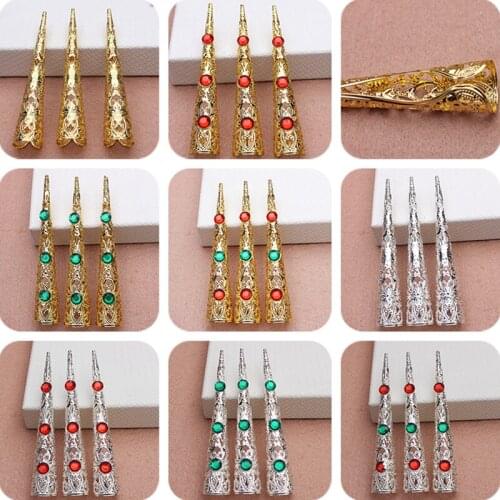 Anti-Shedding Ancient Costume Court Manicure Cot Antique Style Suit Fake Length Fingernail Cap Girls Jewelry