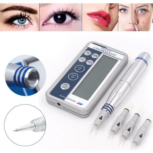 Korean Permanent Makeup Digital Pen Embroidery Eyebrow Tattoo Machine Pen for MTS Eyebrow Lip Eyeliner Sermi Permanent
