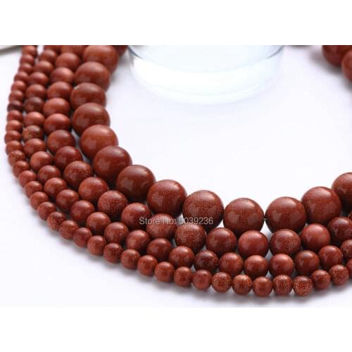 Wholesale Natural Gold Sandstone Beads Natural Stone Round Loose Beads for Jewelry Making 4-12mm Necklace Bracelet DIY