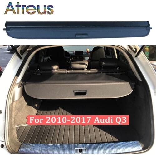 Trunk Parcel Shelf Cover for Audi Q3 2010 2011 2012 2013 2014 2015 2016 2017 Accessories Retractable Rear Racks Spacer Curtain