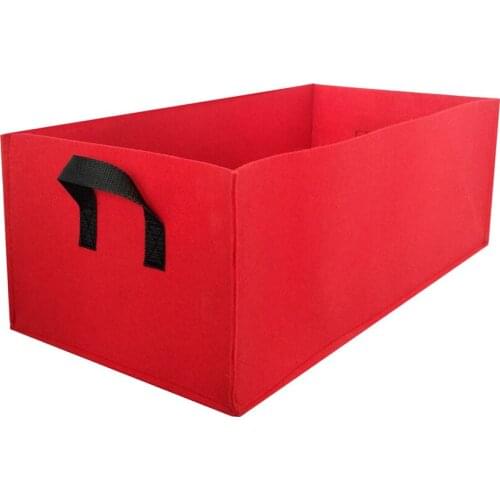 Grow Bag Garden Bed Anti-Corrosion Outdoor Vegetable Planter Non-woven Fabric Seedling Gallon Tree Handle Rectangle Strawberry