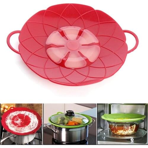 New Life Multi-function Cooking Tools Flower Cookware Parts Safe Silicone Boil Over Spill Lid Stopper Oven For Pot/Pan Cover