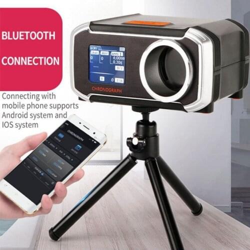 Multifunctional for Shooting Speed Meter Ball Velocity Energy Measurement Shooting Chronograph Bluetooth-compatible 8 languages