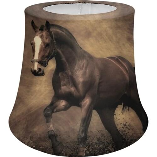 Washable Lamp Cover Cute Horse 3D Print Lamp Shades Table Lamp Cylindrical Fabric Lampshade Nordic Style Modern Lamp Cover