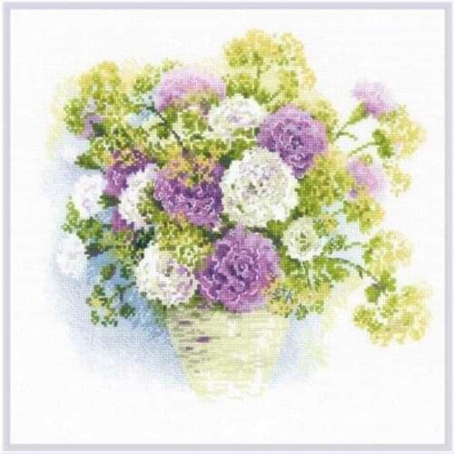 Needlework Cross stitch Handmade 14CT Counted Canvas DIY,Cross-stitch kits,Embroidery embroidery Watercolor carnation 38-36