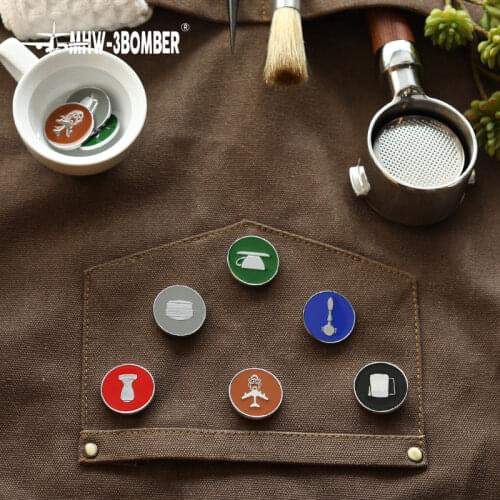 MHW-3BOMBER Barista Badge Set 6 Pcs Tampers Portafiler Coffee Cup MIlk Jugs Pitchers Coffee Bar Decorated Souvenir