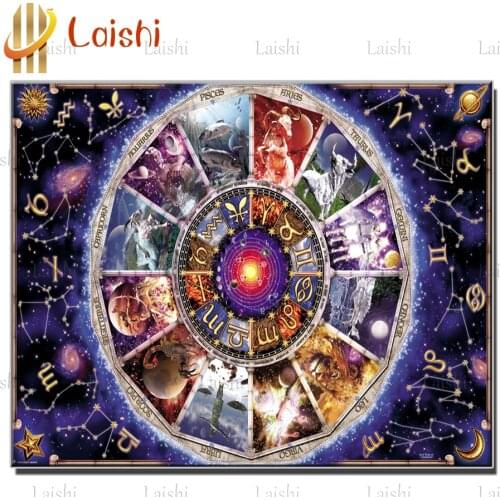 Full square/round drill Astrology, the 12 signs of the zodiac 5d diy diamond painting cross stitch diamond kits craft home decor