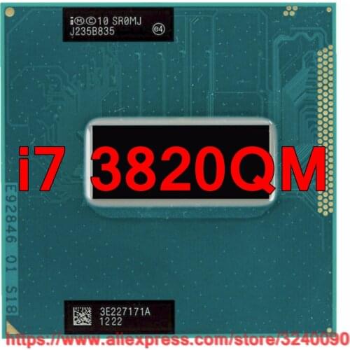 Original lntel Core i7 3820qm SR0MJ CPU (8M Cache/2.7GHz-3.7GHz/Quad-Core) i7-3820qm Laptop processor free shipping