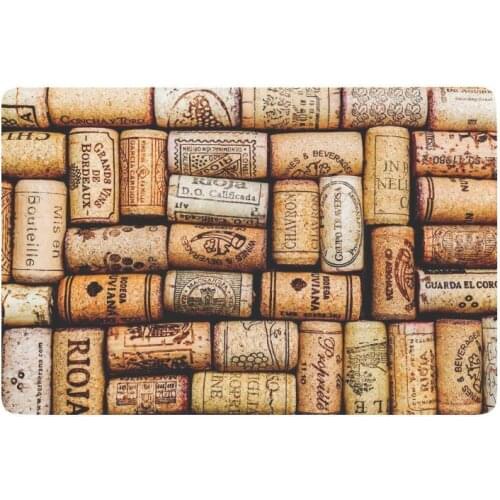 Anti-slip Door Mat Home Decor, Wine Corks Indoor Outdoor Entrance Doormat Rubber