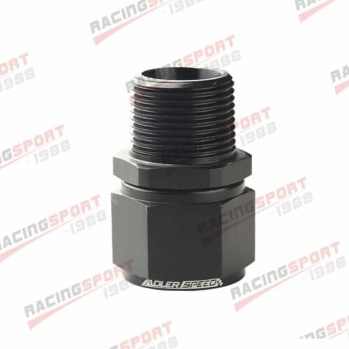 Straight AN-12 AN12 Female To 3/4" NPT Male Fitting Adapter Aluminum Black