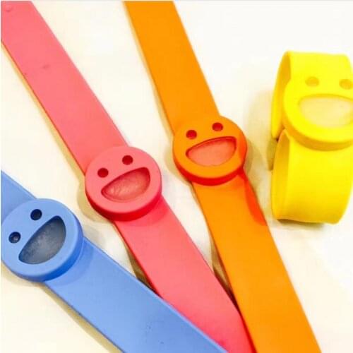 Smile Face Anti Mosquito Pest Insect Bugs Repellent Repeller kids silicone Wrist Band Bracelets Pure Natural insect repellent