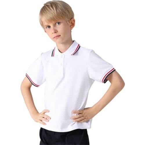 Boys Long Sleeve Polo Shirts 3-15 Years Teenager Children Clothes Girls Fashion Tops Korean Boys Clothes Formal White Shirt