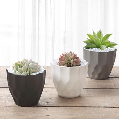 Succulent Plant Series Plastic Flowerpot Grass Collection Nursery Pots Green Dill Small Green Plant Flower Pot Home Office Decor