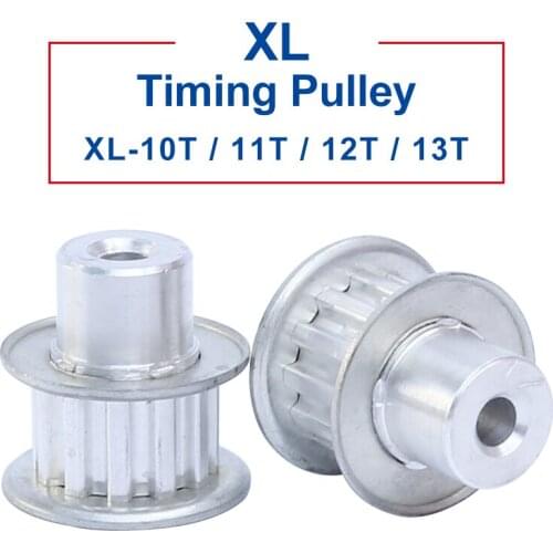 1 pc XL-10T/11T/12T/13T Timing Pulley Aluminum Material Pulley Wheel Process Hole 6 mm Slot Width 11 mm For XL-10 mm Timing Belt