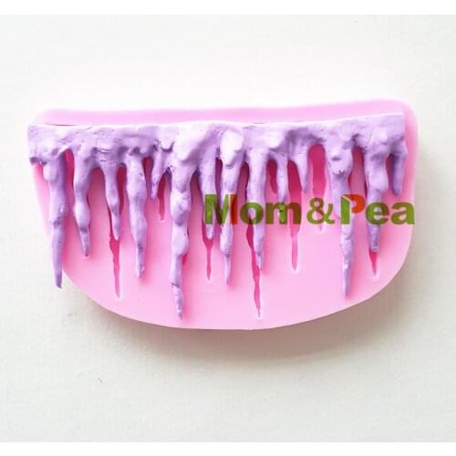 Mom&Pea 1206 Free Shipping Icicle Silicone Mold Cake Decoration Fondant Cake 3D Mold Food Grade