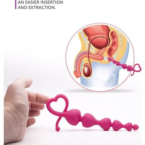 Silicone Prostate Massager Butt Plugs Anal Beads P Spot Massage Anus Plug Beads For Gay Masturbation Orgasm Sex Toy