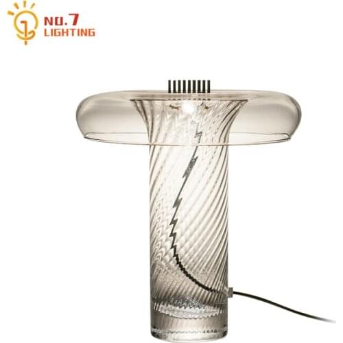 Nordic Design Modern Simple Glass Table Lamp for Living/Model Room Decoration Office Study Reading Bedside Bedroom 220v Hall Bar