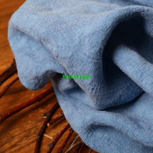 High-quality graphite craftsmanship, washed, literary, distressed, plain and pure linen garment fabric