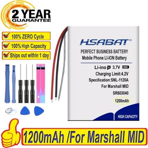 Top Brand 100% New 1200mAh Battery for Marshall MID bluetooth Headset SR603040 Batteries + free tools